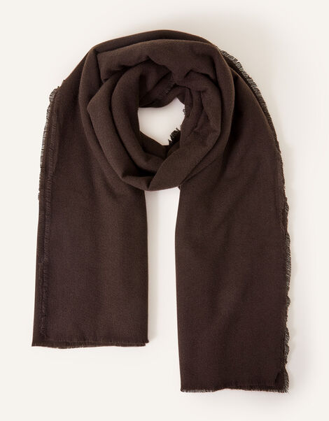 Grace Super-Soft Blanket Scarf, Brown (BROWN), large