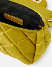 Lucy Velvet Cross-Body Bag , Yellow (YELLOW), large