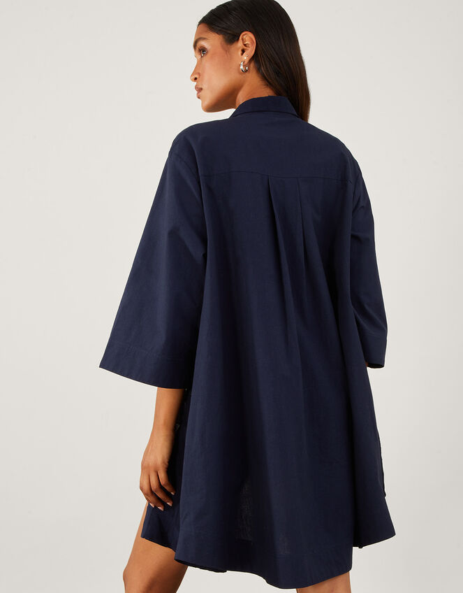 Geometric Jacquard Shirt, Blue (NAVY), large