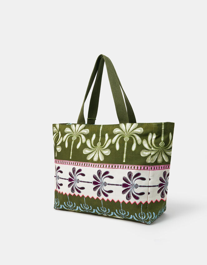 Palm Print Beach Bag, , large