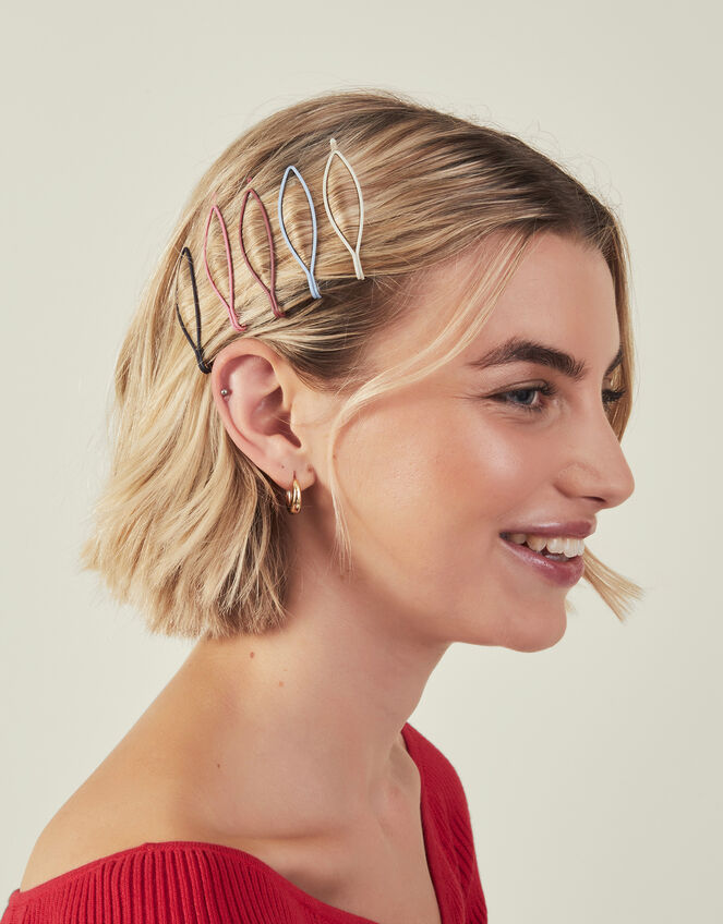5-Pack Oval Slide Hair Clips, , large