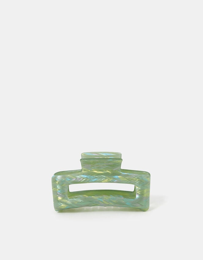 Iridescent Resin Rectangular Claw Clip, , large