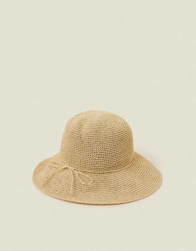 Straw Bucket Hat Natural, , large
