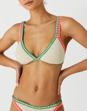 Bright Crochet Bikini Top, Multi (BRIGHTS-MULTI), large