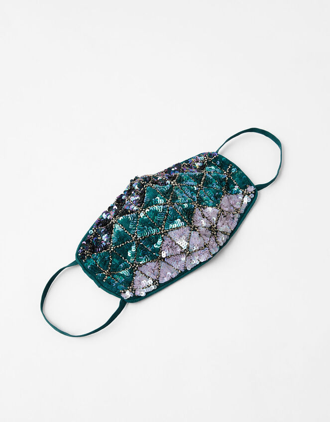 Mermaid Embellished Face Covering, Multi (BRIGHTS-MULTI), large