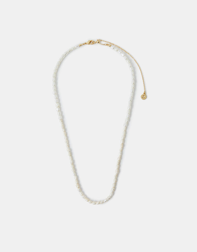 14ct Gold-Plated Seed Pearl Necklace, , large