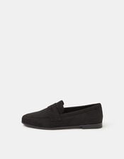Suedette Loafers, Black (BLACK), large