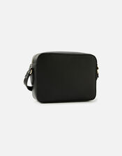 Boxy Twist-Lock Cross-Body Bag, Black (BLACK), large