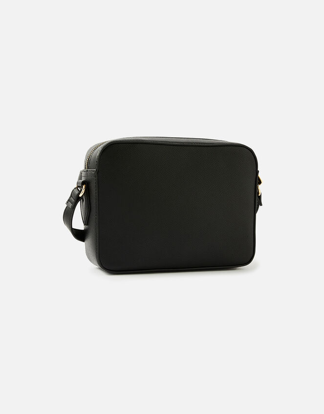 Boxy Twist-Lock Cross-Body Bag, Black (BLACK), large
