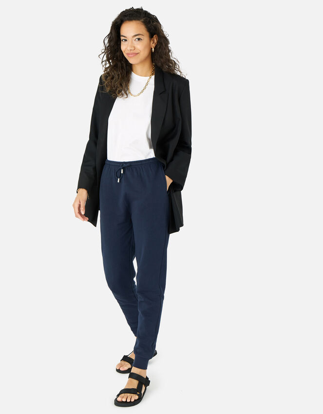 Lounge Joggers in Organic Cotton , Blue (NAVY), large