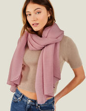 Lightweight Pleated Scarf, Pink (PINK), large