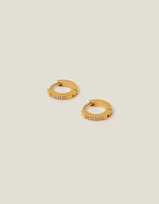 Stainless Steel Sparkle Hoops, , large