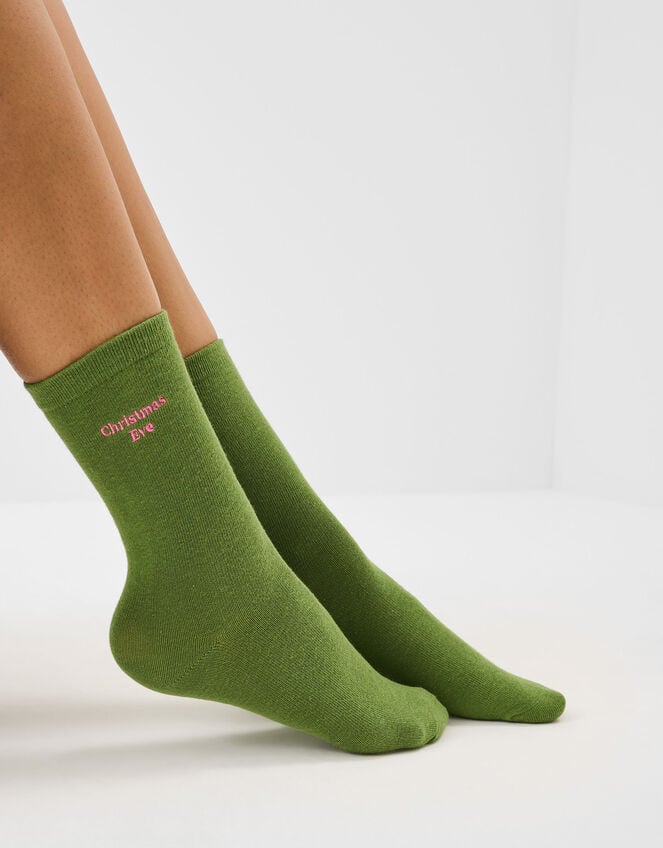 3-Pack Christmas Slogan Socks, , large