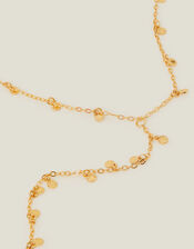 14ct Gold-Plated Disc Y-Necklace, , large