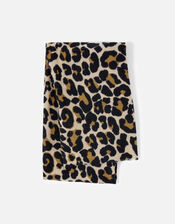 Lucy Leopard Soft Blanket Scarf, , large