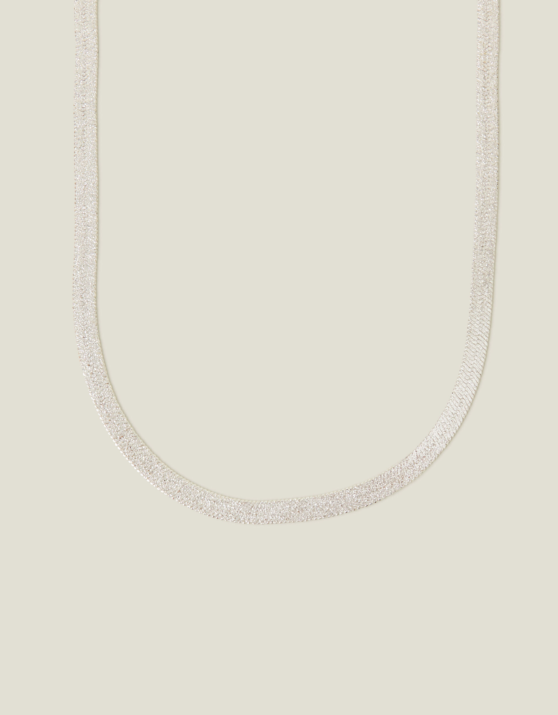 accessorize Sterling Silver-Plated Chunky Snake Chain Necklace