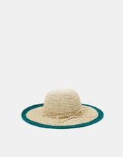 Shell Beaded Floppy Hat, , large
