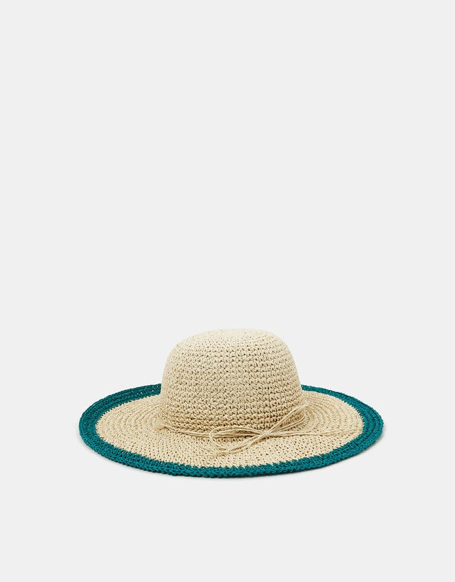 Shell Beaded Floppy Hat, , large
