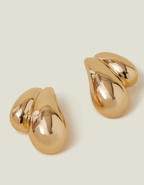 Double Curve Drop Earrings, , large