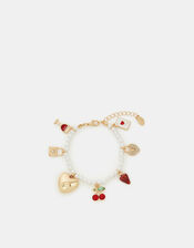Pearl Beaded Charm Bracelet, , large