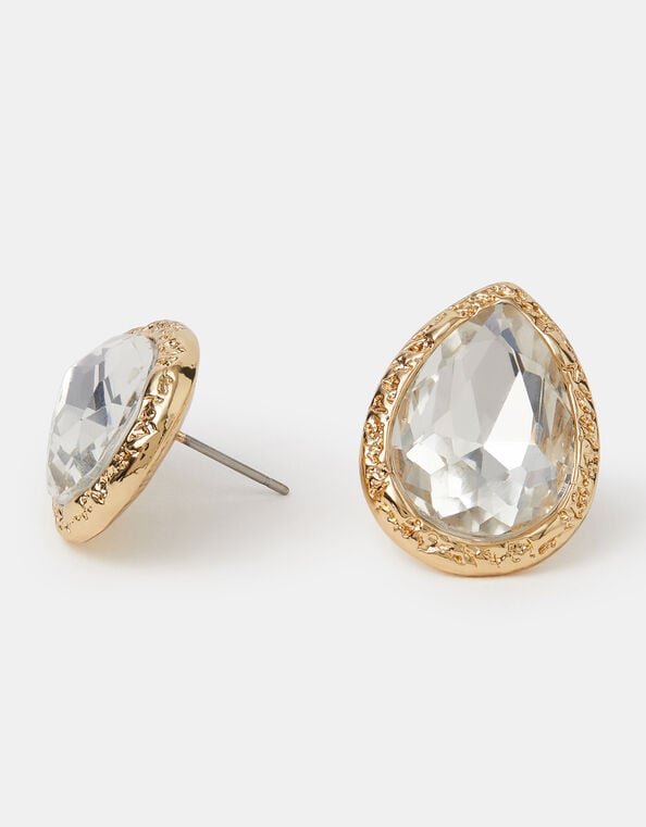 Molten Teardrop Stud Earrings, , large