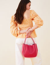 Contrast Pipe Handheld Bag, Pink (PINK), large