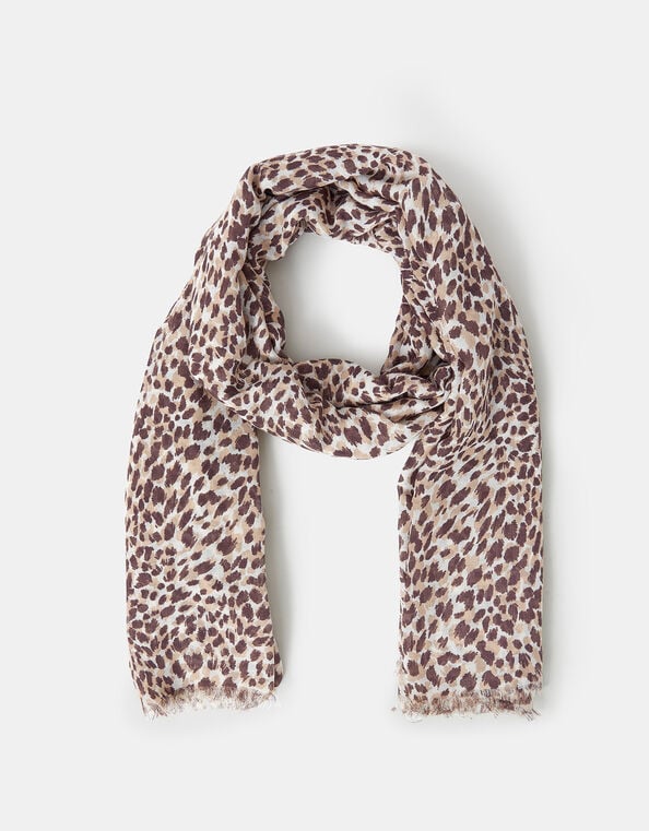 Lightweight Cheetah Print Scarf, , large