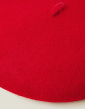 Wool Beret, Red (RED), large
