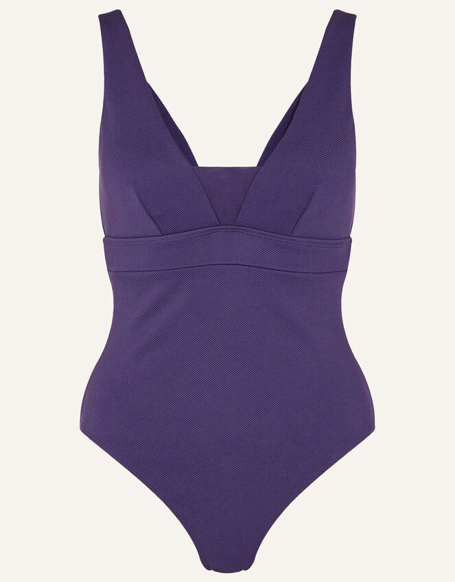 Lexi Ribbed Shaping Swimsuit , Blue (NAVY), large
