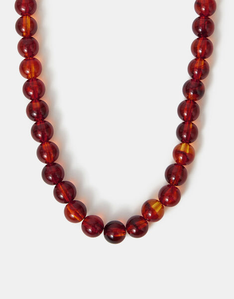 Chunky Beaded Resin Necklace, , large