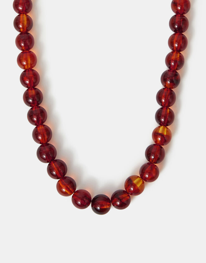 Chunky Beaded Resin Necklace, , large