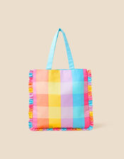 Check Shopper Bag, , large