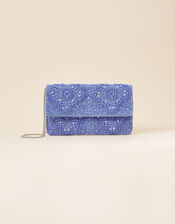Beaded Fold Over Clutch, , large