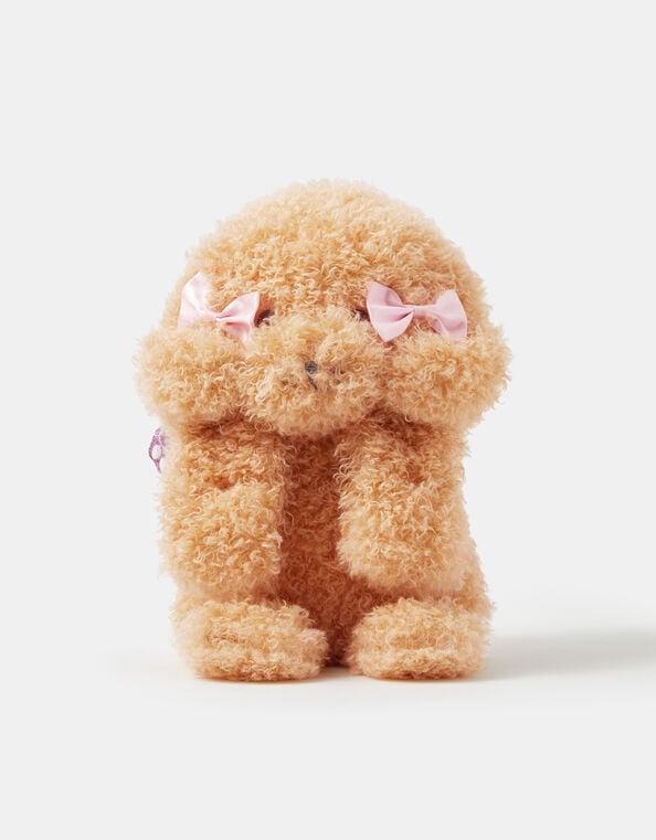 Girls Fluffy Dog Backpack, , large