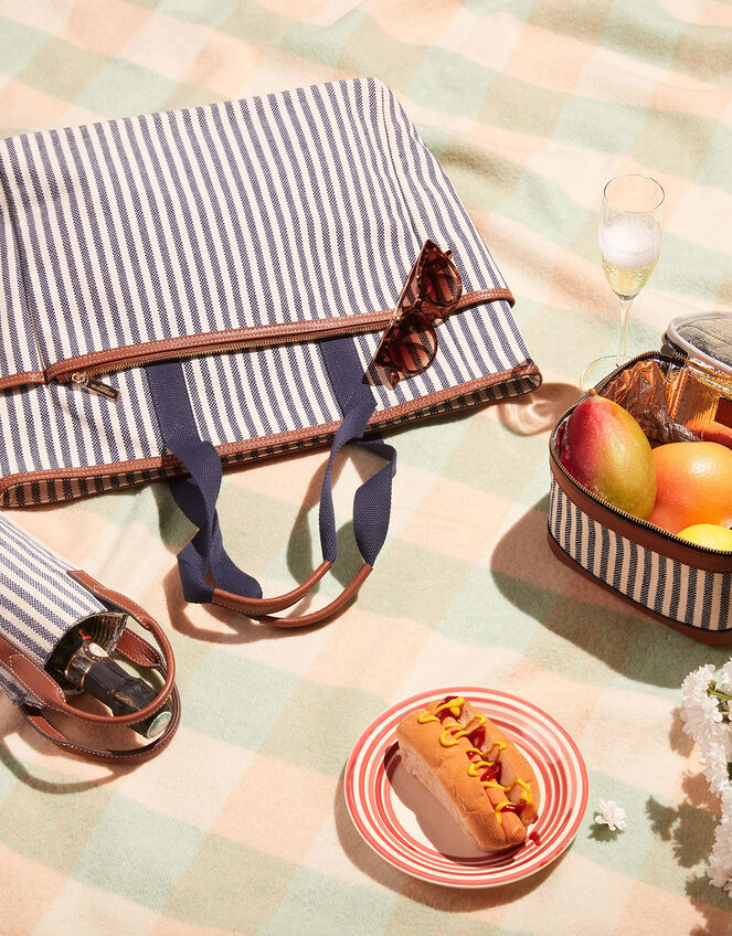 Stripe Large Picnic Bag, , large
