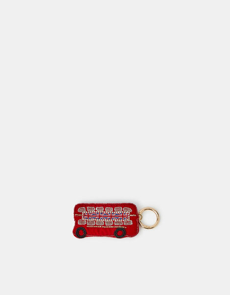 Embellished London Bus Bag Charm, , large