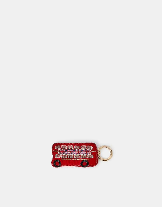 Embellished London Bus Bag Charm, , large