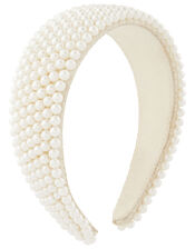 Pearly Bridal Padded Headband, , large