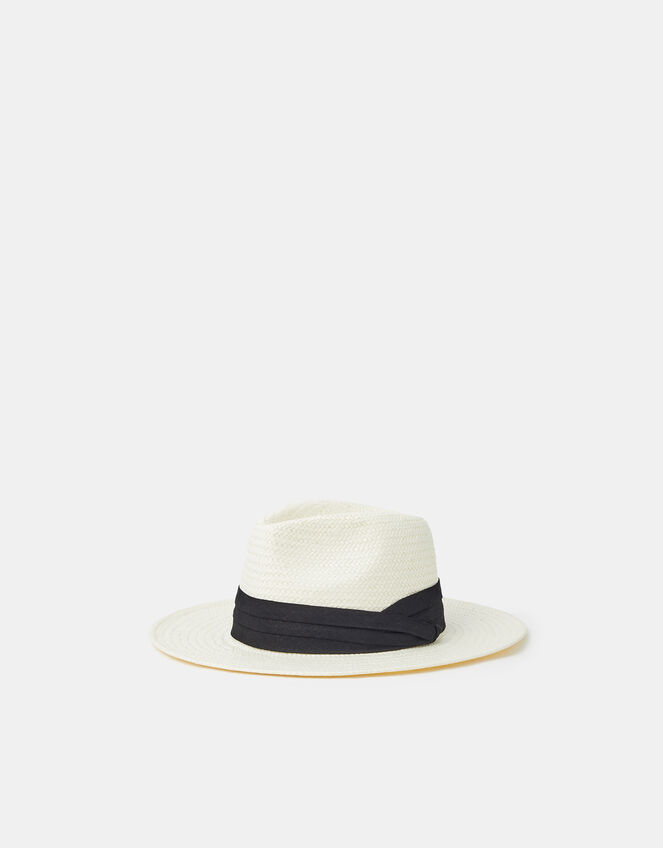 Louise Straw Fedora Hat, , large