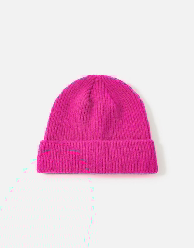 Girls Soho Knit Beanie Hat, Pink (FUCHSIA), large