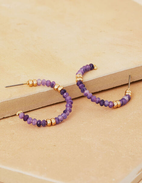 Beaded Hoops, , large