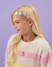 4-Pack Girls Glitter Star Hair Clips, , large