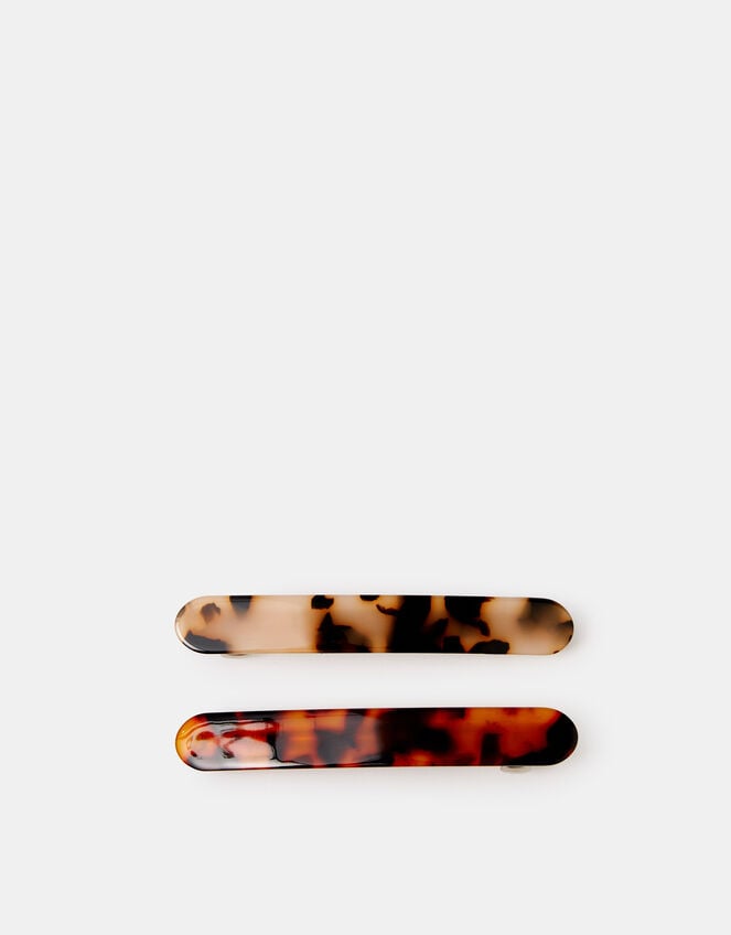 2-Pack Tort Barrette Hair Clips, , large