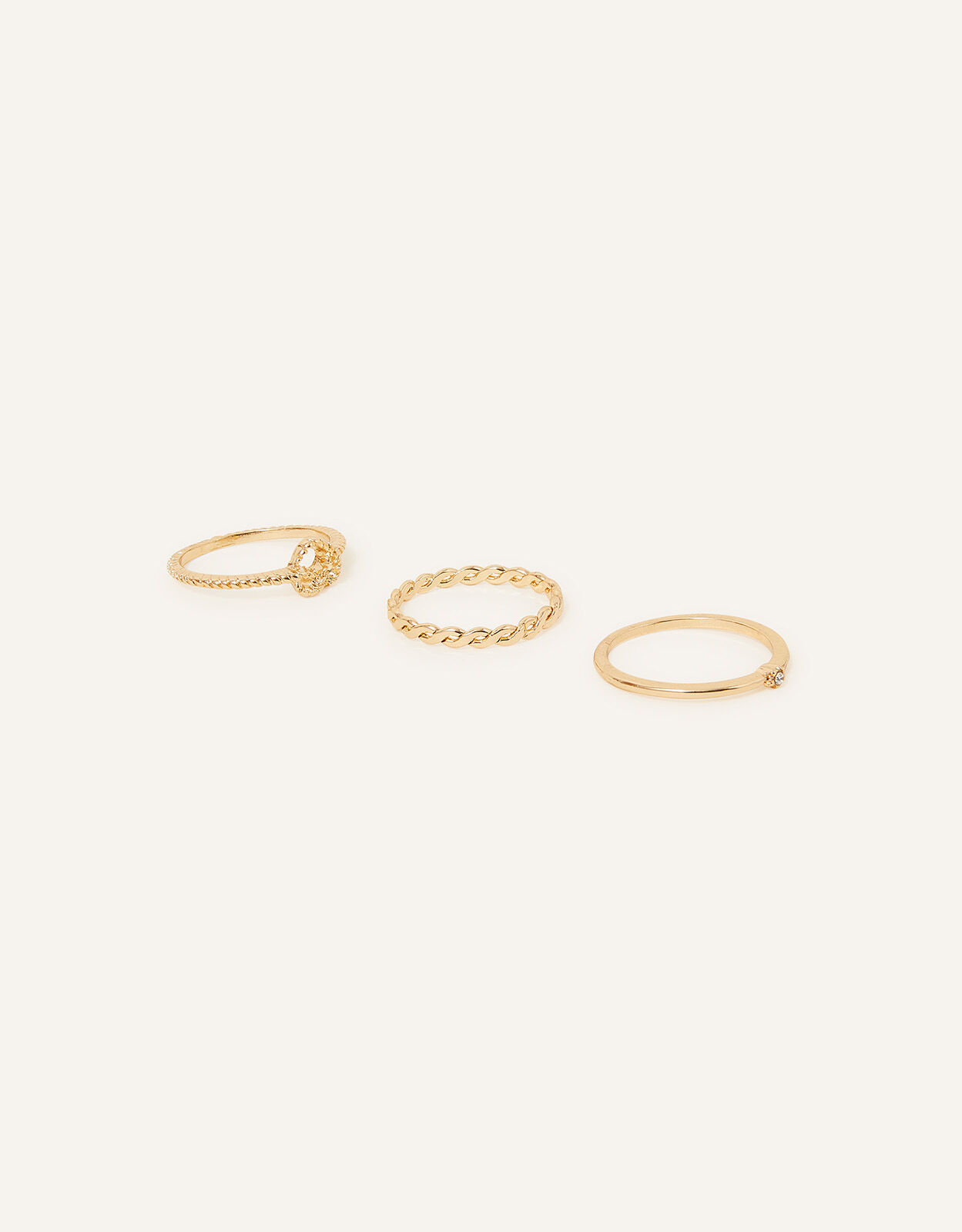 Accessorize gold rings discount