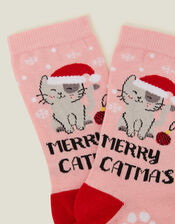 Merry Catmas Socks , Pink (PINK), large