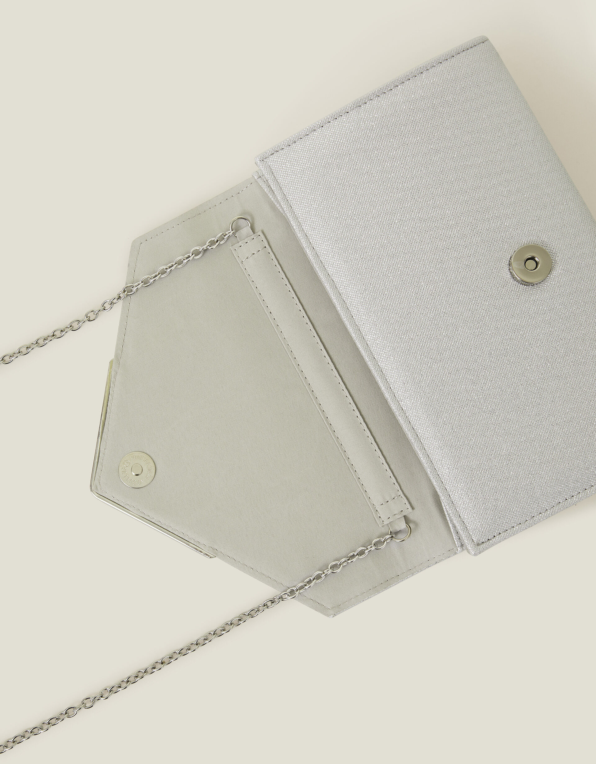 Metallic Envelope Clutch Bag Silver Clutches Accessorize Global