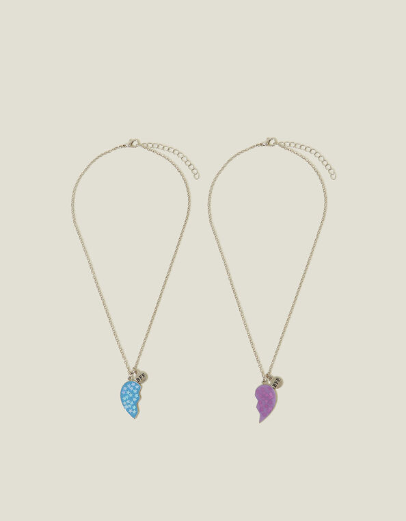 2-Pack BBF Heart Friendship Necklaces, , large