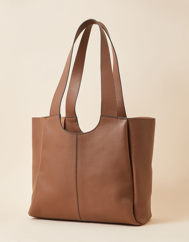 Leather Winged Shoulder Bag, , large