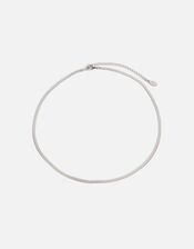 Stainless Steel Snake Chain Necklace, Silver (SILVER), large