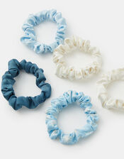 5-Pack Satin Hair Scrunchies, , large